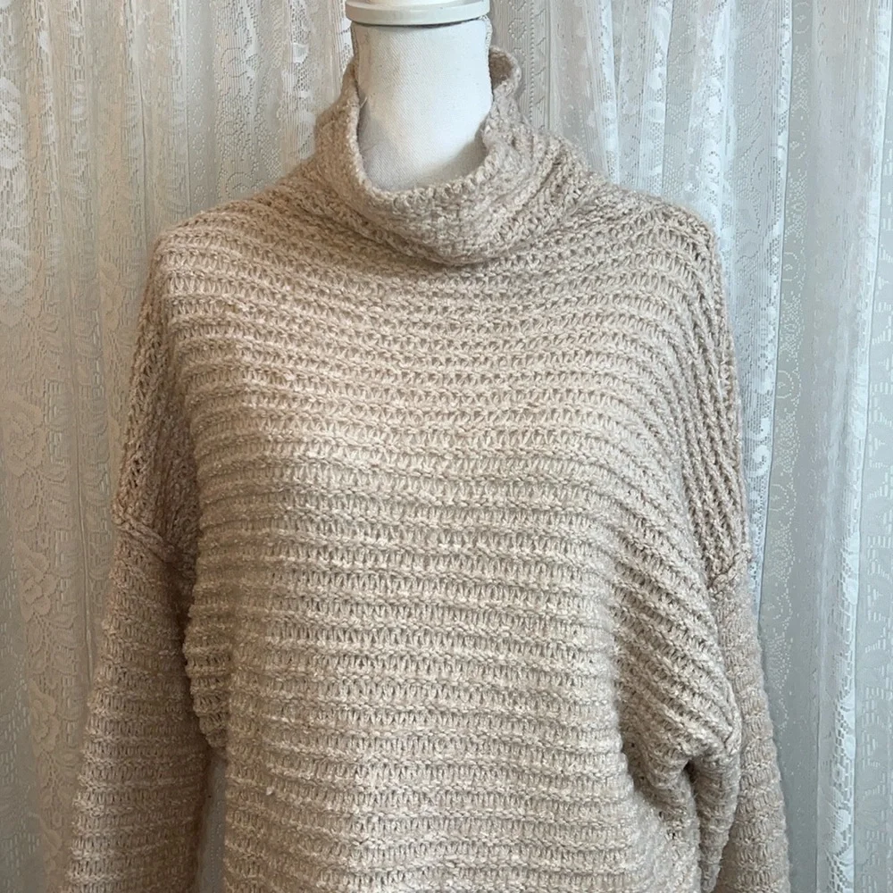 AERIE Cream Turtleneck Sweater